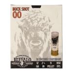 BUFFALO CARTRIDGE 12 Gauge 2-3/4'' 9 Pellet 00 Buck Shot 10rds