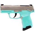 SIG SAUR P365 380 NICKLE/TURQUOISE