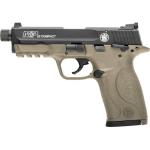 Smith & Wesson 10242 M&P Compact 22 LR 3.60 Threaded Barrel 10+1, Flat Dark Earth Cerakote Frame With Picatinny Acc. Rail, Black Aluminum Slide, Ambidextrous Manual Safety