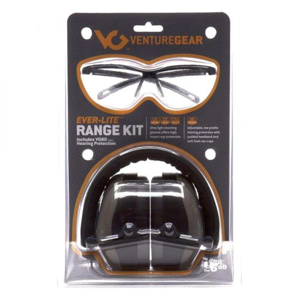 Pyramex Venture Gear Ever-Lite Range Kit 26 dB Over the Head Gray/Black Adult 1 Pair