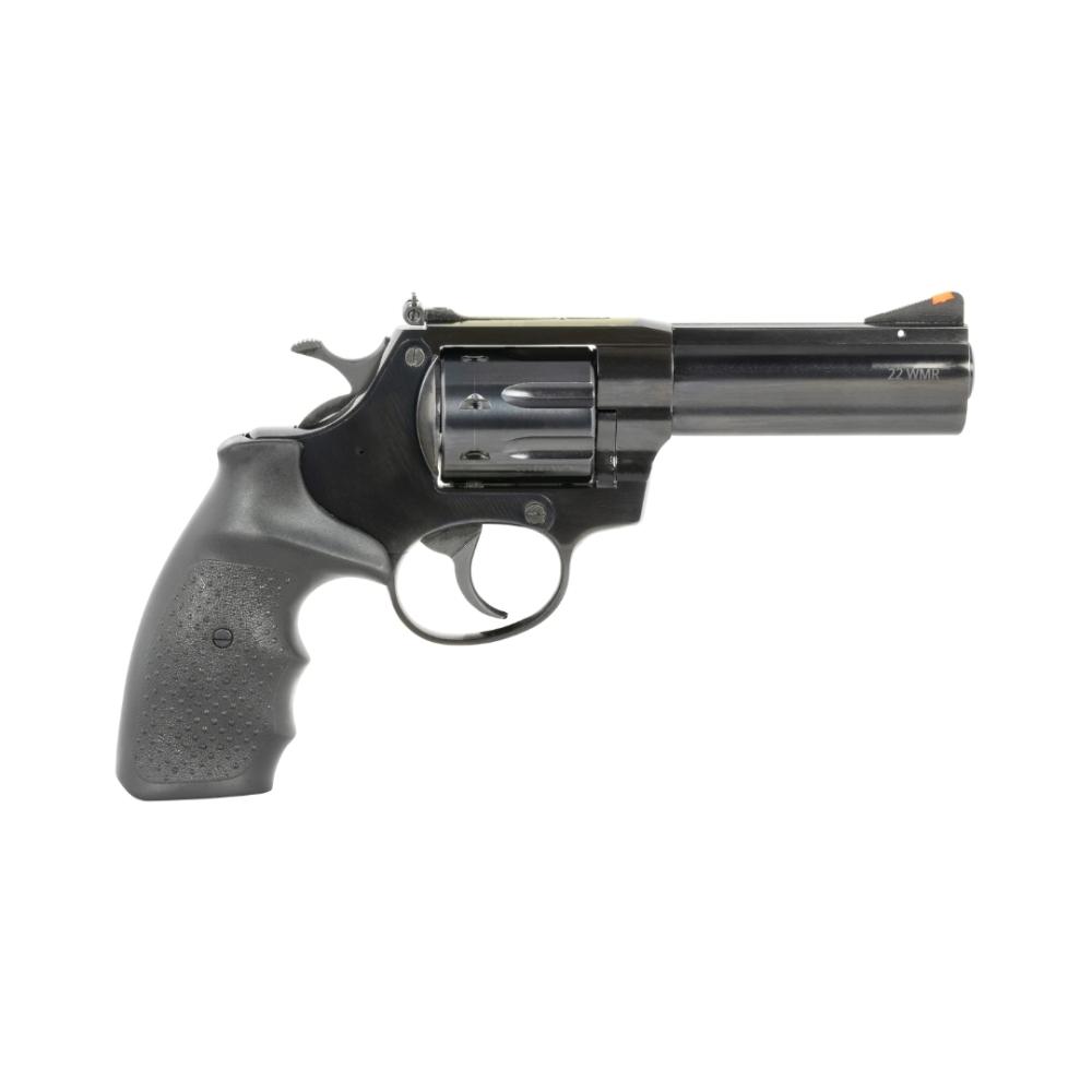 Armscor Rock Island AL Series AL22 8-Round 22 WMR Blued Steel Black Revolver - AL22MB (Black Finger Grooved Rubber Grip)