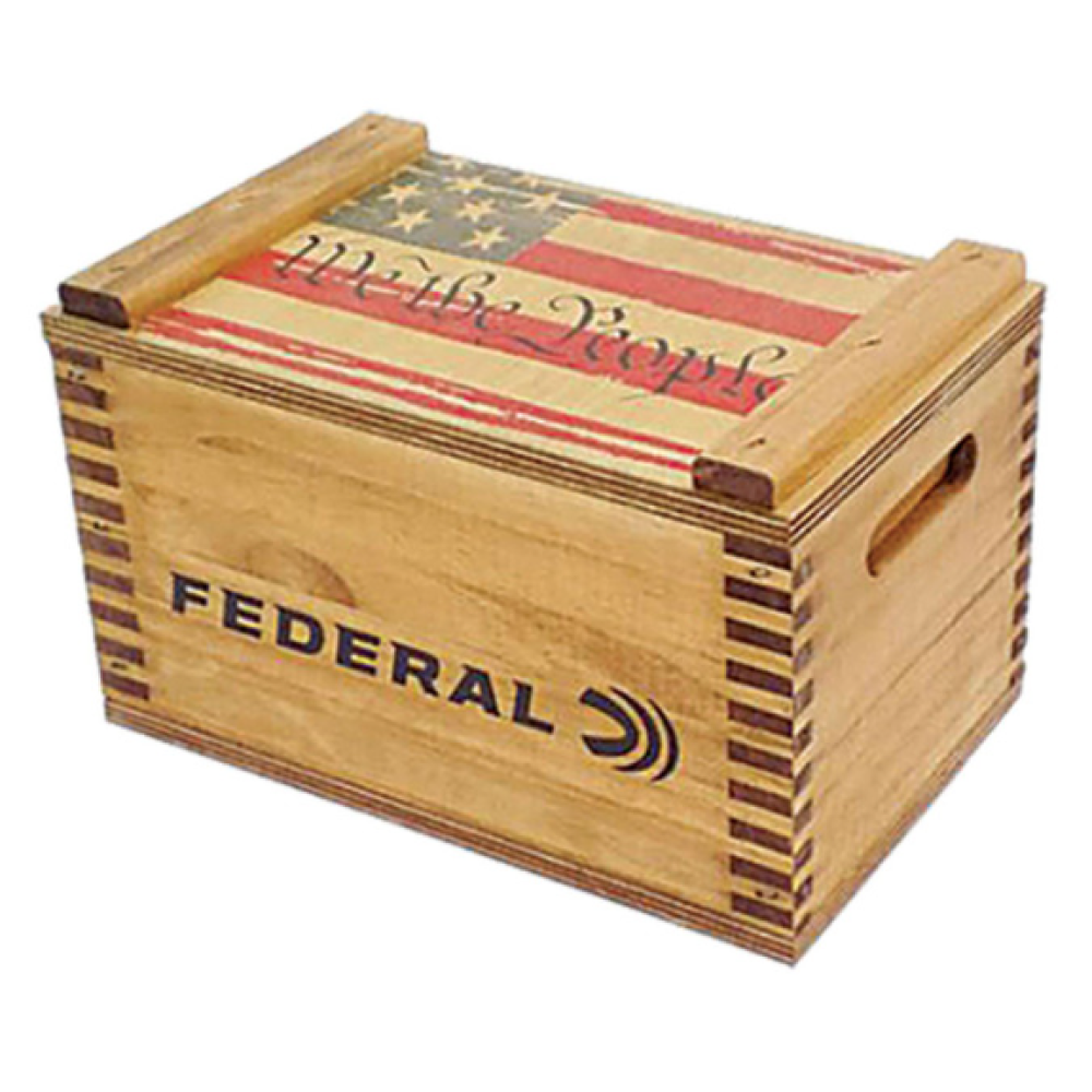 "WE THE PEOPLE" FEDERAL WOODEN CRATE - 9-3/4" X 6" X 6" (CRATE)