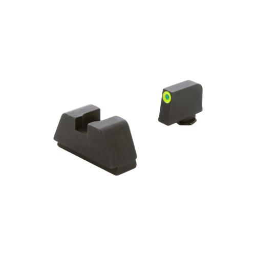 AMERIGLO, Sight Set for Glock, Optic Compatible, LumiGreen Outline, GL-611