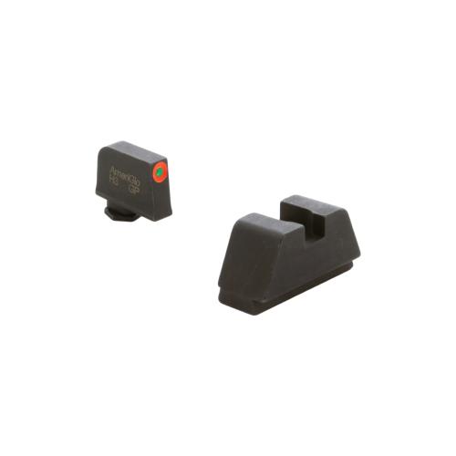 AMERIGLO, Sight Set for Glock, Optic Compatible, LumiOrange Outline, GL-511