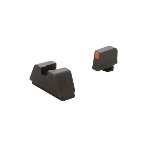 AMERIGLO, Sight Set for Glock, Optic Compatible, LumiOrange Outline, GL-511