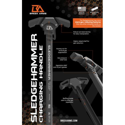 Breek Arms, Sledgehammer, Ambi Charging Handle, Black