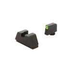 AMERIGLO, Sight Set for Glock, Optic Compatible, LumiGreen Outline, GL-611