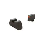 AMERIGLO, Sight Set for Glock, Optic Compatible, LumiOrange Outline, GL-511