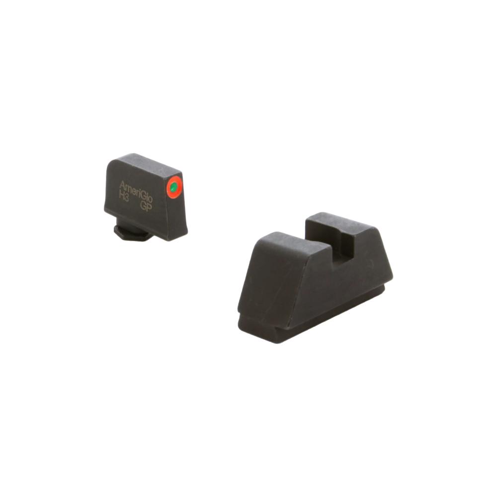 AMERIGLO, Sight Set for Glock, Optic Compatible, LumiOrange Outline, GL-511