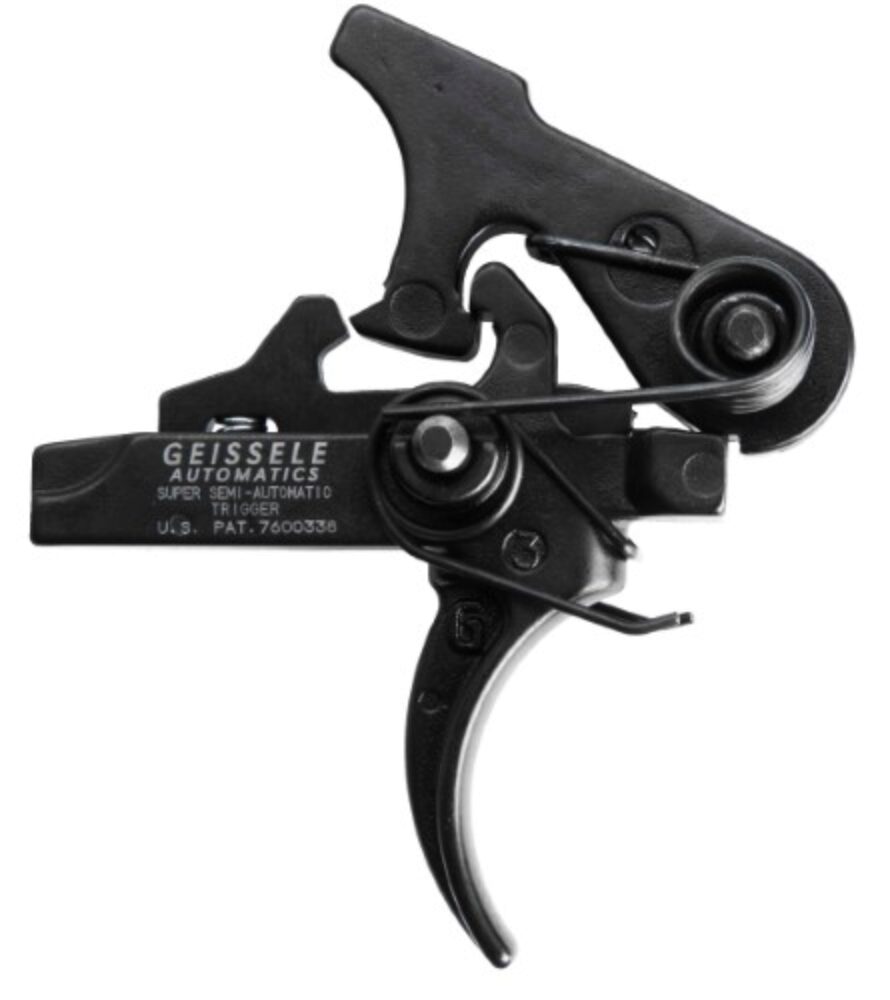 Geissele Automatics 05101 SSA Two-Stage Curved Trigger with 4.25-4.75 lbs Draw Weight Geissele Automatics 05101 SSA Two-Stage Curved Trigger with 4.25-4.75 lbs Draw Weight