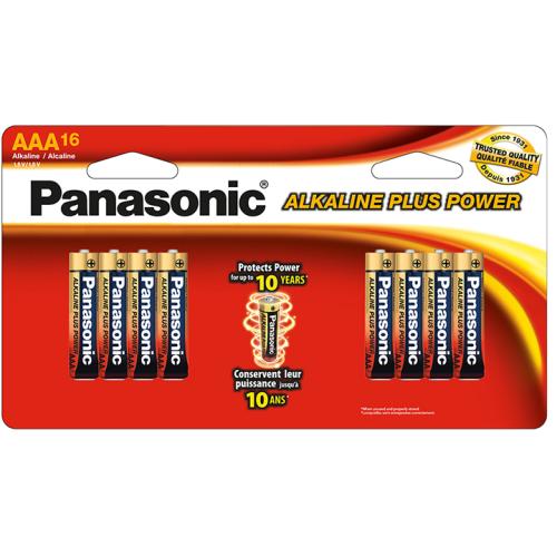 Panasonic Alkaline Size “AAA” Plus Power (16-Pack)