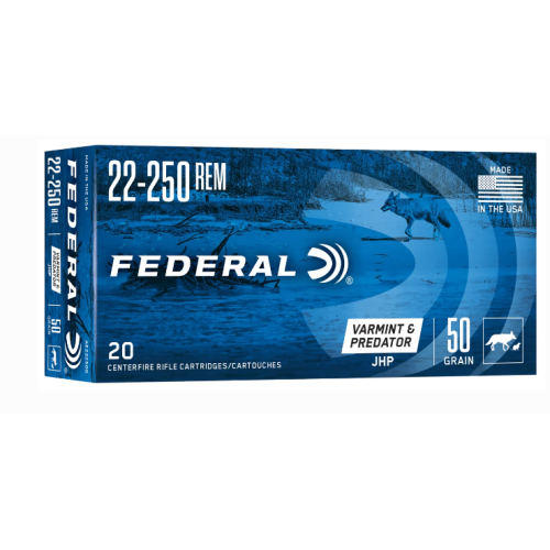 FEDERAL AMERICAN EAGLE 22-250 REM 50GR JHP