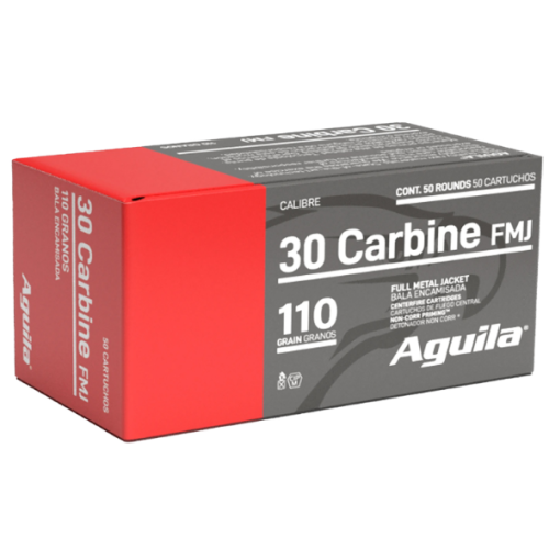 Aguila .30 Carbine Ammo — 110gr FMJ, 50-Round Box