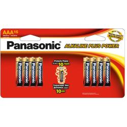 Panasonic Alkaline Size “AAA” Plus Power (16-Pack)