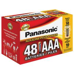 Panasonic Alkaline Size “AAA” Plus Power (48-Pack)