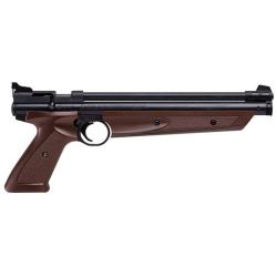 Crosman P1377BR Pump Action Single Shot .177 Caliber Pistol 600 fps Brown