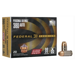 FEDERAL PREMIUM HYDRA-SHOK DEEP 380 AUTO 99 GRAIN HYDRA-SHOK DEEP