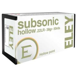 ELEY SUBSONIC 22LR 38GR HP 50RD 100BX/CS