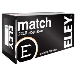 ELEY MATCH 22LR 40GR EPS 50RD 100BX/CS