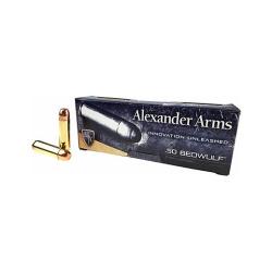 Alexander Arms AB350RSBOX Round Shoulder  50 Beowulf 350 gr, Flat Point (FP) 20 Per Box/10 Cs