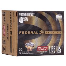 FED PREMIUM 40SW 165GR HYDRA-SHOK JHP