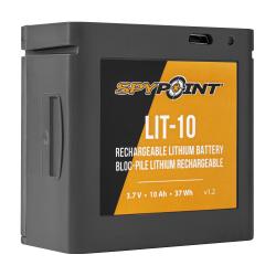 Spypoint LIT-10 Rechargeable Lithium Battery Pack Black 3.7