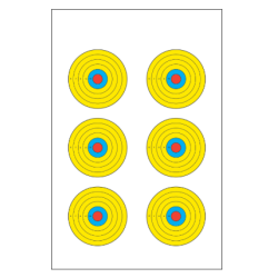 Action Target PRBE6100 High Visibility Bullseye Paper 17.50