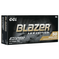 CCI Blazer Brass .30 Super Carry — 115gr FMJ Flat Nose | 1,150 FPS | 50-Round Box