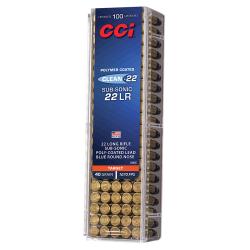 CCI Clean-22 Subsonic .22 LR — 40gr LRN (Poly-Coated) | 1070 FPS | 100-Round Box