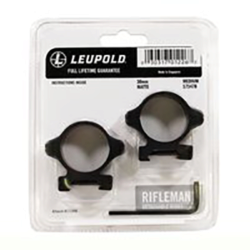 Leupold 171478 Rifleman Scope Ring Set Weaver Medium 30mm Tube Matte Black Aluminum