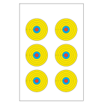 Action Target PRBE6100 High Visibility Bullseye Paper 17.50" x 23" Multi-Color 100 Per Box