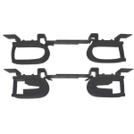 Rugged Gear 10075 Gun Rack Overhead Black Steel Holds 2 Rifl..
