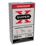 Winchester Ammo X2431 Super X 243Win 80gr Jacketed Soft Point 20 Per Box/10 Case