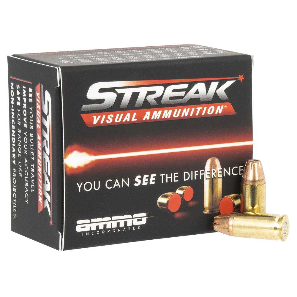 Ammo Inc Streak Visual (RED) 9mm Luger 115gr Jacke