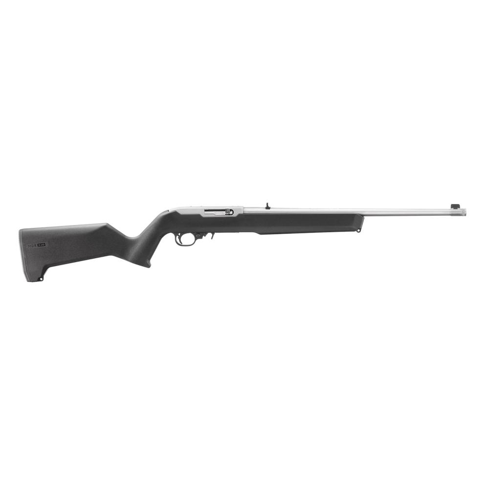 Ruger 10/22® Carbine .22 LR — Magpul MOE® X-22 Stock, 18.5" Clear Satin Stainless Threaded Barrel (1/2x28), Gold Bead Sights, Optics-Ready, 10+1