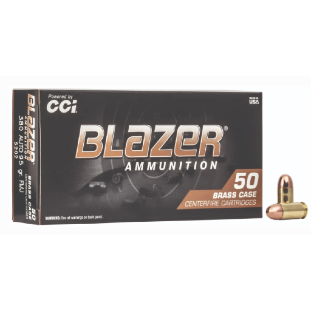 CCI Blazer Brass 380 95 Grain FMJ