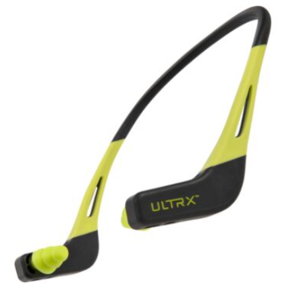 ULTRX WAVE BANDED EAR PLUGS GRAY/YELLOW 22db