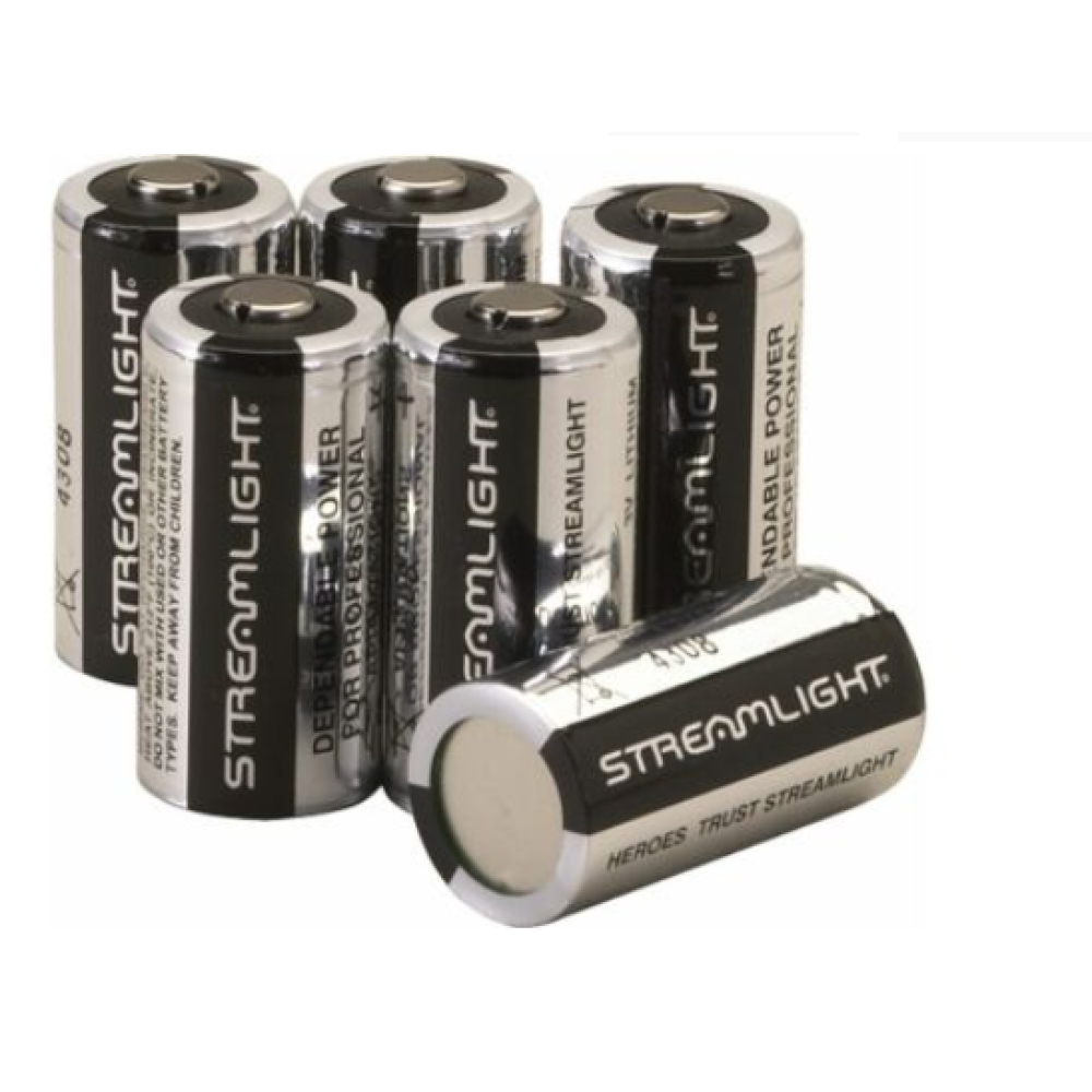 STREAMLIGHT CR123A BATTERIES LITHIUM 6-PACK