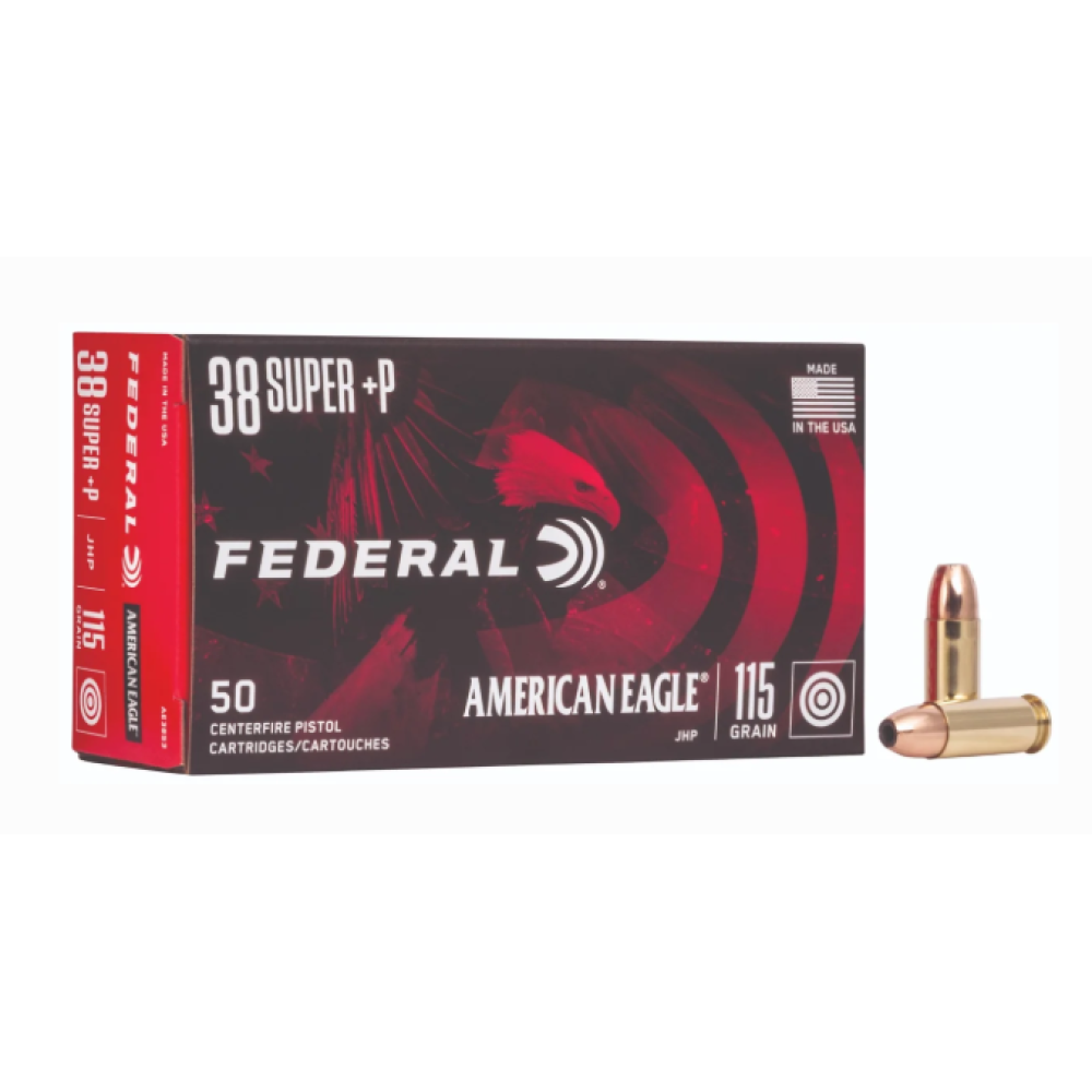 Federal American Eagle 38 Super Auto 115GR JHP