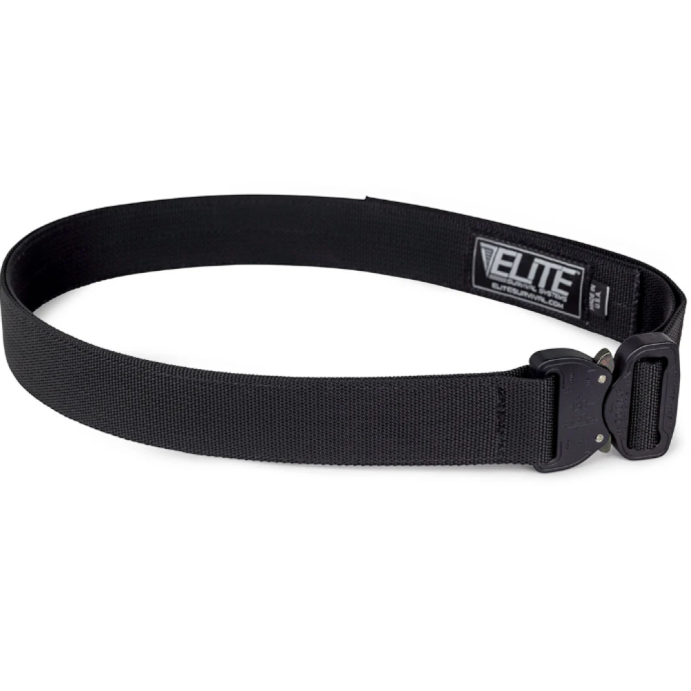 CO Shooters Belt with Cobra Buckle, Black, Small