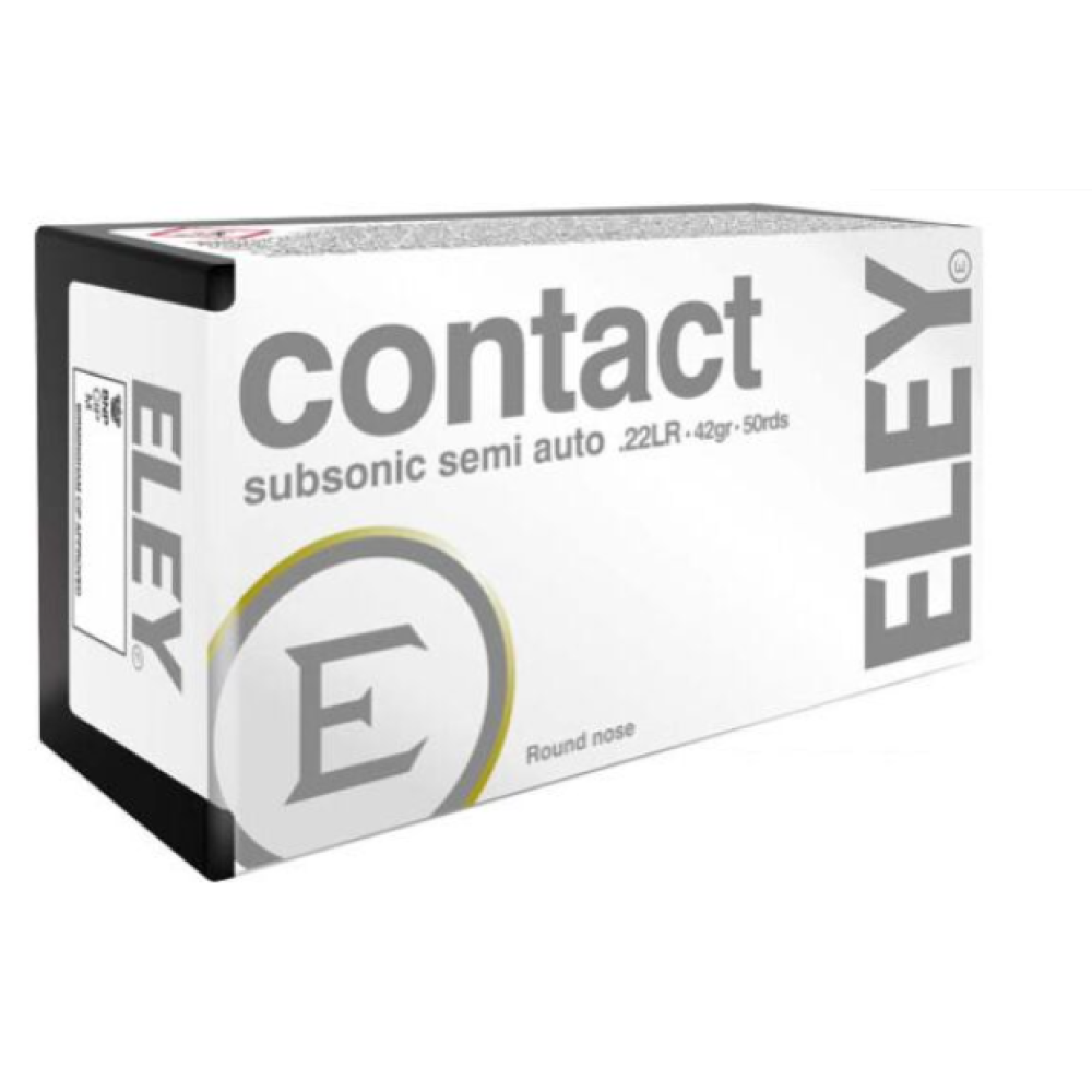 ELEY CONTACT SUBSONIC 22LR 42GR RN 50RD 100BX/CS