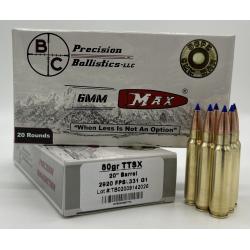 20 Rnd Box-6mm Max 80gr Barnes TTSX