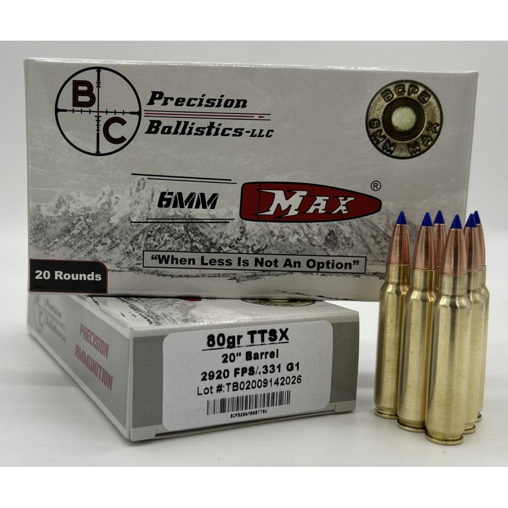 20 Rnd Box-6mm Max 80gr Barnes TTSX