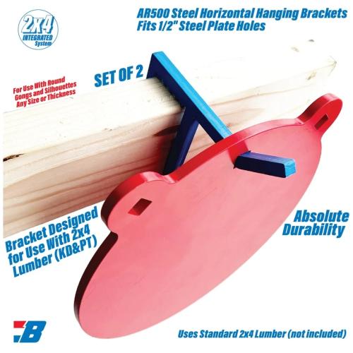 Horizontal AR500 Hook Set Of 2