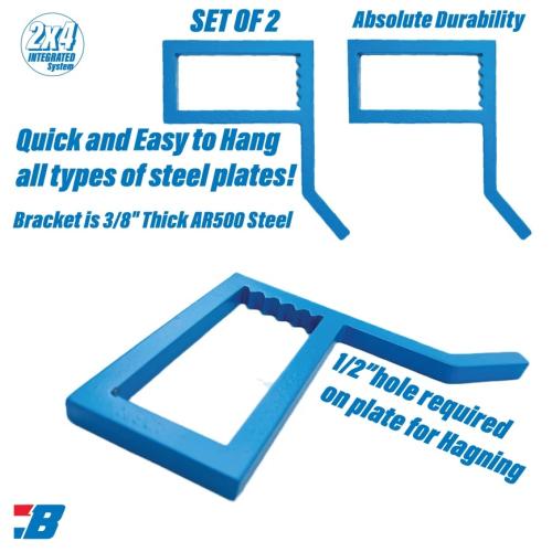 Horizontal AR500 Hook Set Of 2