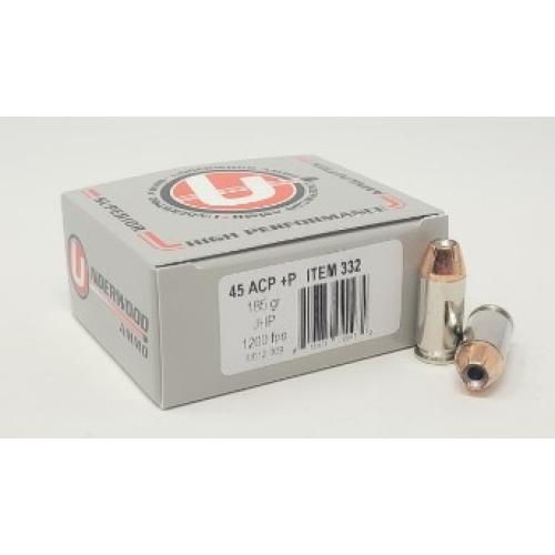 Underwood Ammo 45 ACP +P 185gr. JHP         Box of 20 rnds