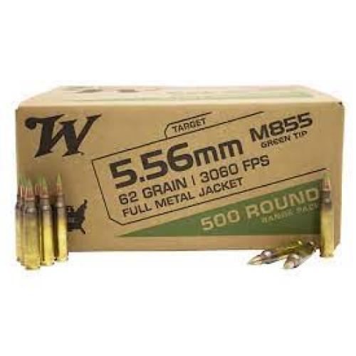 Winchester 5.56 M855 62 FMJ - 500 rds