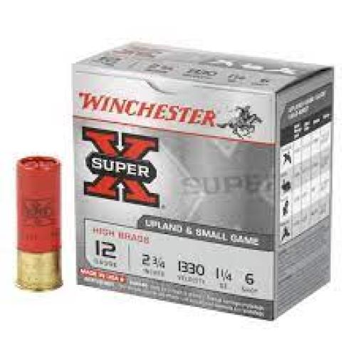 WINCHESTER SUPER-X 12Ga 2.75IN 6SHT - 25 Rds Per Box