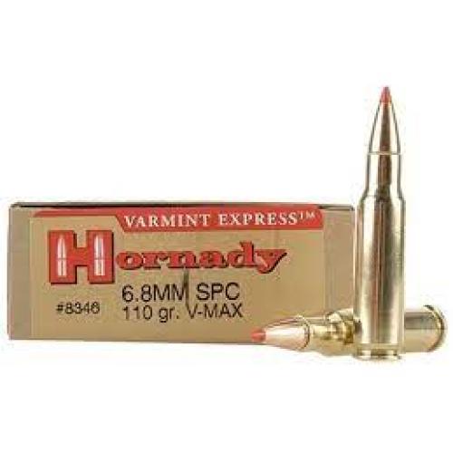 Hornady 6.8mm SPC 110 V-Max - 20 Rds Per Box