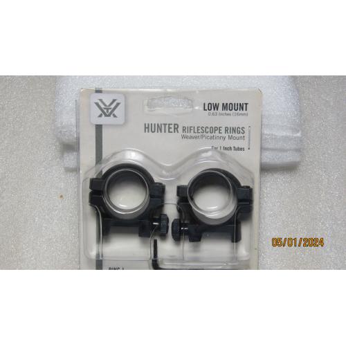 LOW MOUNT (16MM) HUNTER RIFLESCOPE RINGS WEAVER/PICATINNY MOUNT F